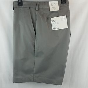 Gray Flat Front Croft/Barrow Expandable Shorts
